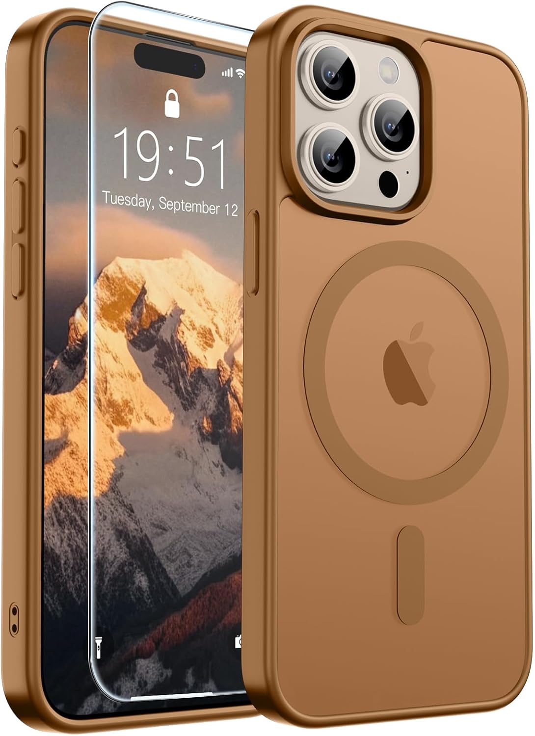 SUPFINE Magnetic for iPhone SE Case 2022 (3rd)/2020 (2nd), iPhone 8 Case (Compatible with MagSafe) (Military Grade Drop Protection) Translucent Matte Phone Cover,Black