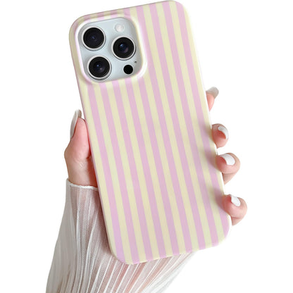 Yeddabox for iPhone 17 Pro Max Case Cute Striped Phone Case Soft TPU Slim Shockproof Phone Cover for Women Girls, Pink
