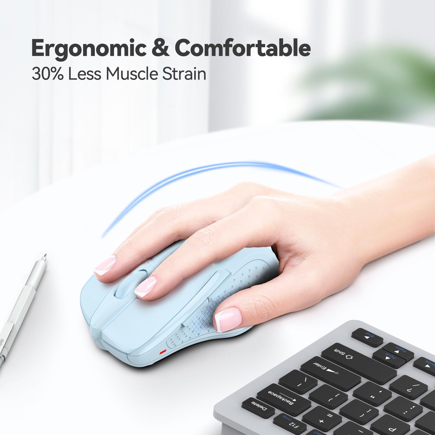 ErgoGlide Wireless: 6-Button, 2600 DPI, 24-Month Power