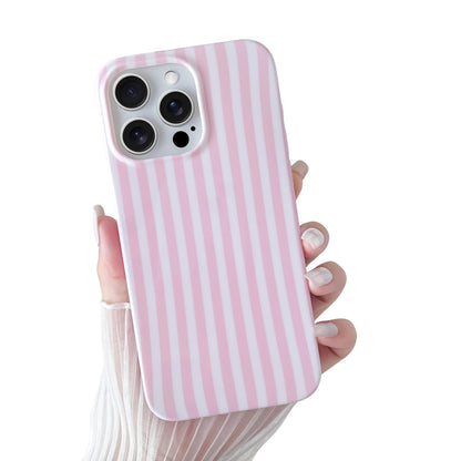 Yeddabox for iPhone 17 Pro Max Case Cute Striped Phone Case Soft TPU Slim Shockproof Phone Cover for Women Girls, Pink