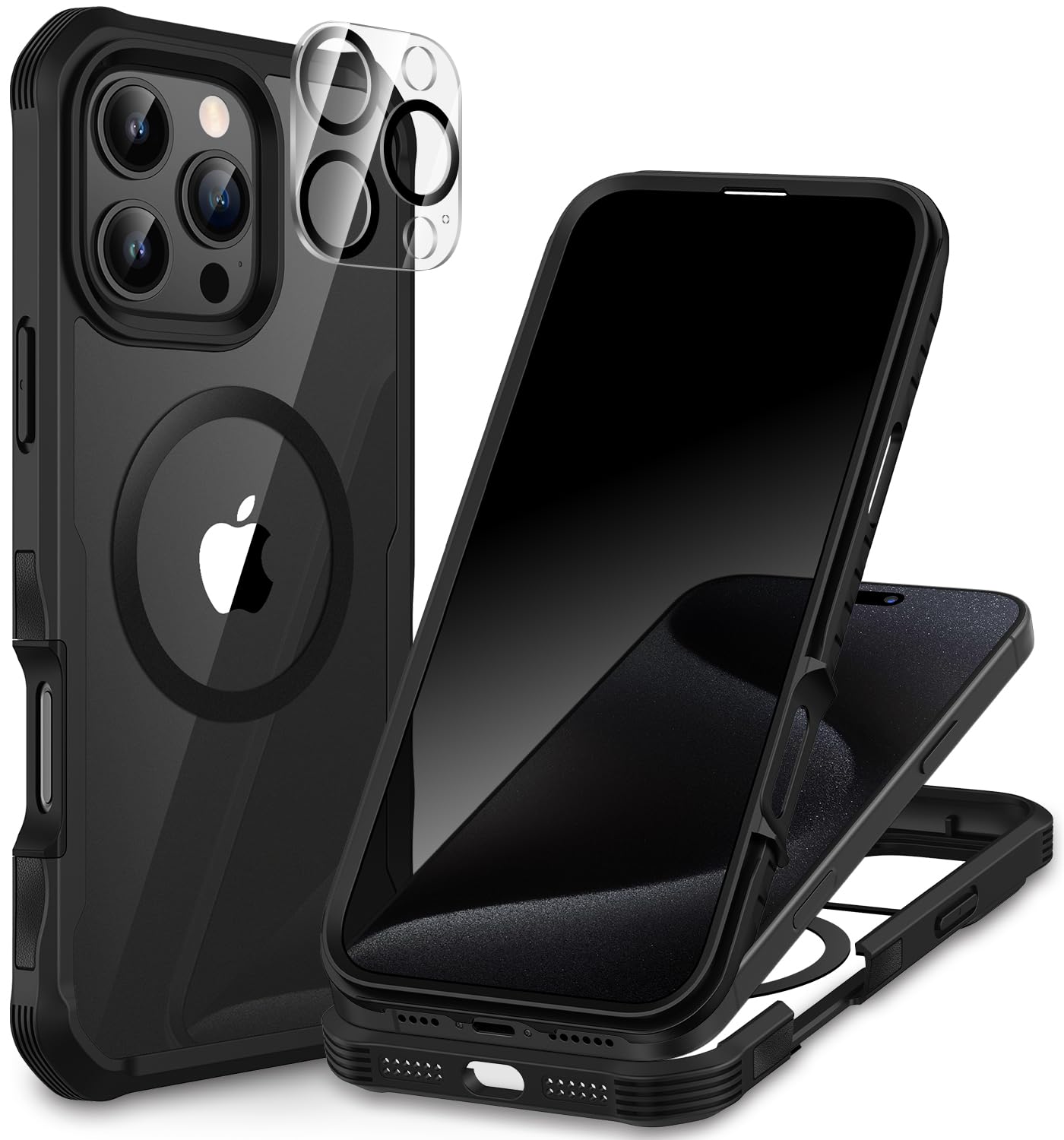 CENHUFO Privacy iPhone 14/13 Case with Glass Protector