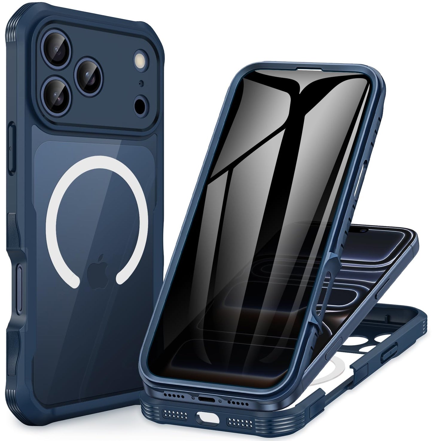 CENHUFO Privacy iPhone 14/13 Case with Glass Protector