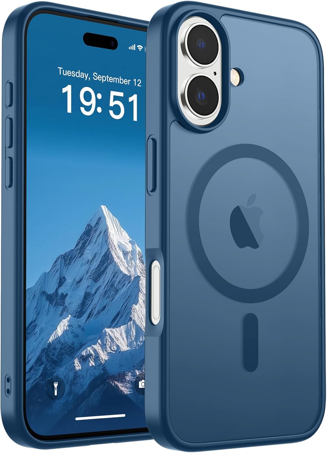 SUPFINE Magnetic for iPhone SE Case 2022 (3rd)/2020 (2nd), iPhone 8 Case (Compatible with MagSafe) (Military Grade Drop Protection) Translucent Matte Phone Cover,Black
