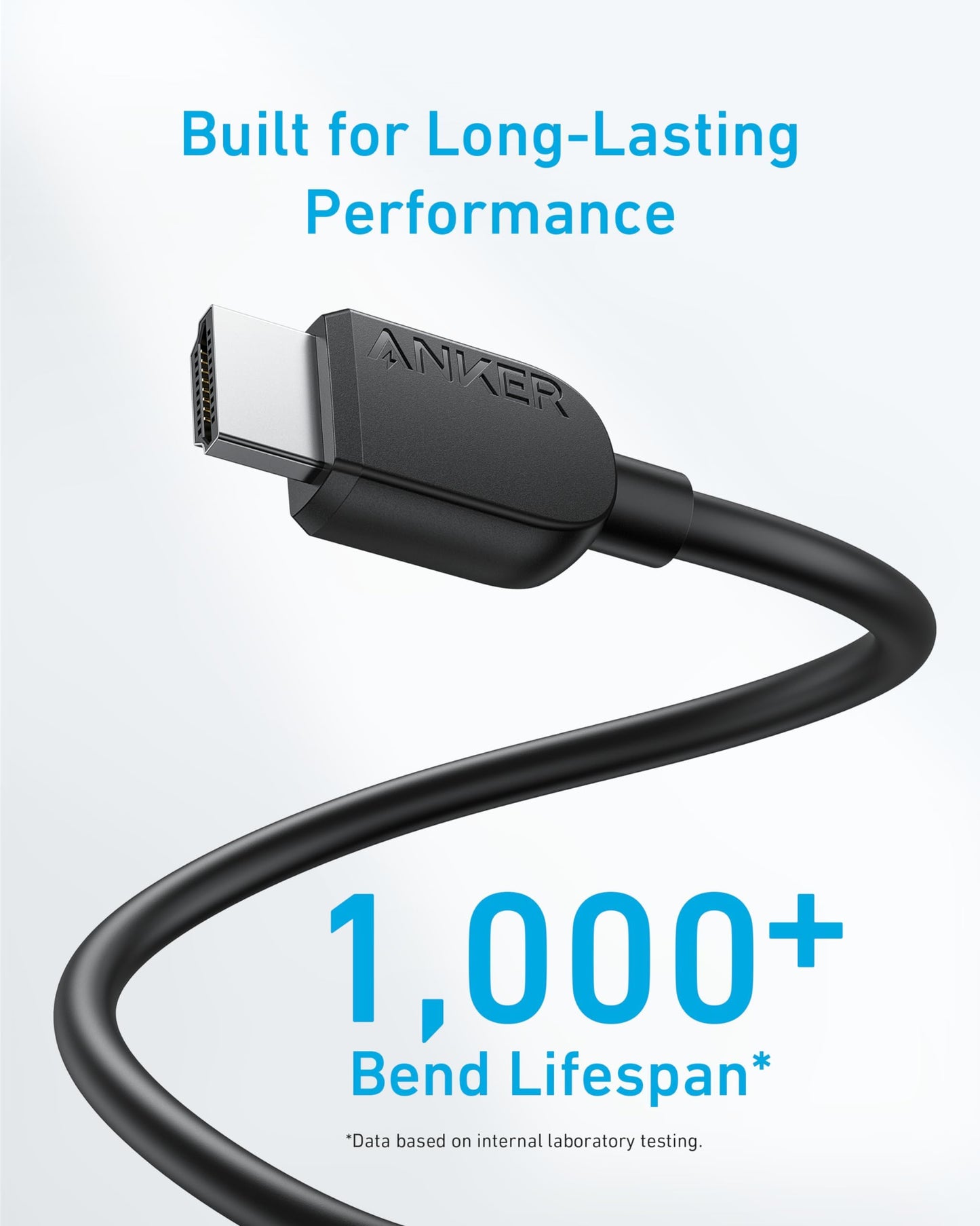 Anker HDMI Cable 8K@60Hz, Ultra HD 4K@120Hz HDMI Cord,48 Gbps Certified Ultra High-Speed,Compatible with PlayStation 5,Xbox,Samsung TVs,and More (6FT)