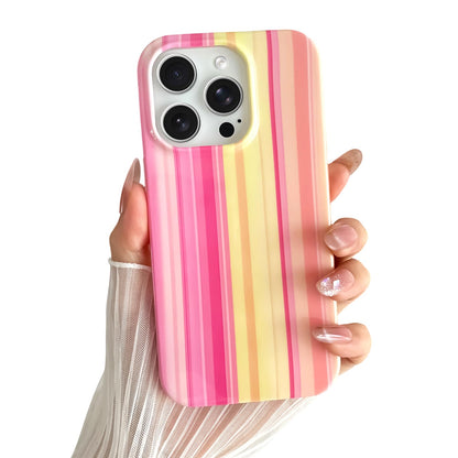 Yeddabox for iPhone 17 Pro Max Case Cute Striped Phone Case Soft TPU Slim Shockproof Phone Cover for Women Girls, Pink