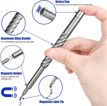 HengTianMei 142 in 1 Precision Screwdriver Set Professional Magnetic Repair Tool Kit for Computer, Laptop, Xbox, Macbook, Game Console (H1128)