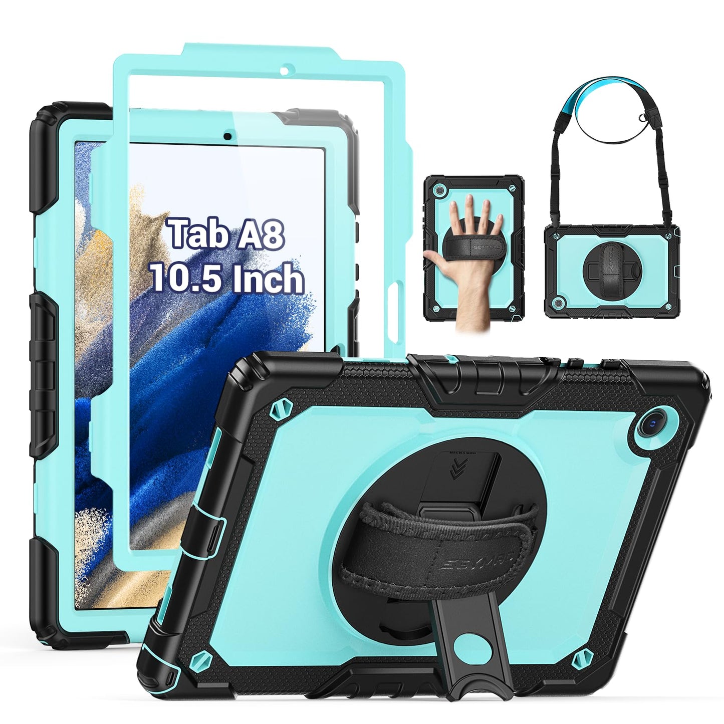 SEYMAC Heavy Duty Case for Galaxy Tab A9 8.7 2023, Blue