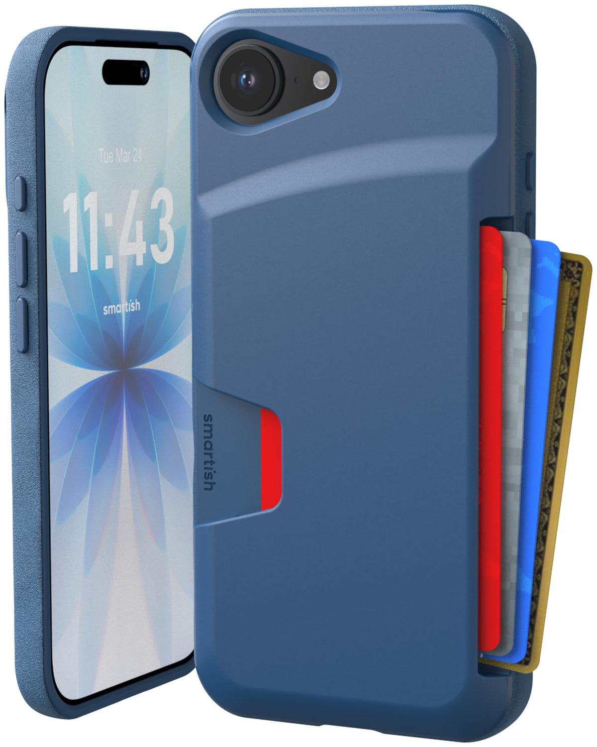 Smartish iPhone 18 Pro/17 Pro Wallet Case, Wallet Slayer V1, Cherry Blossom