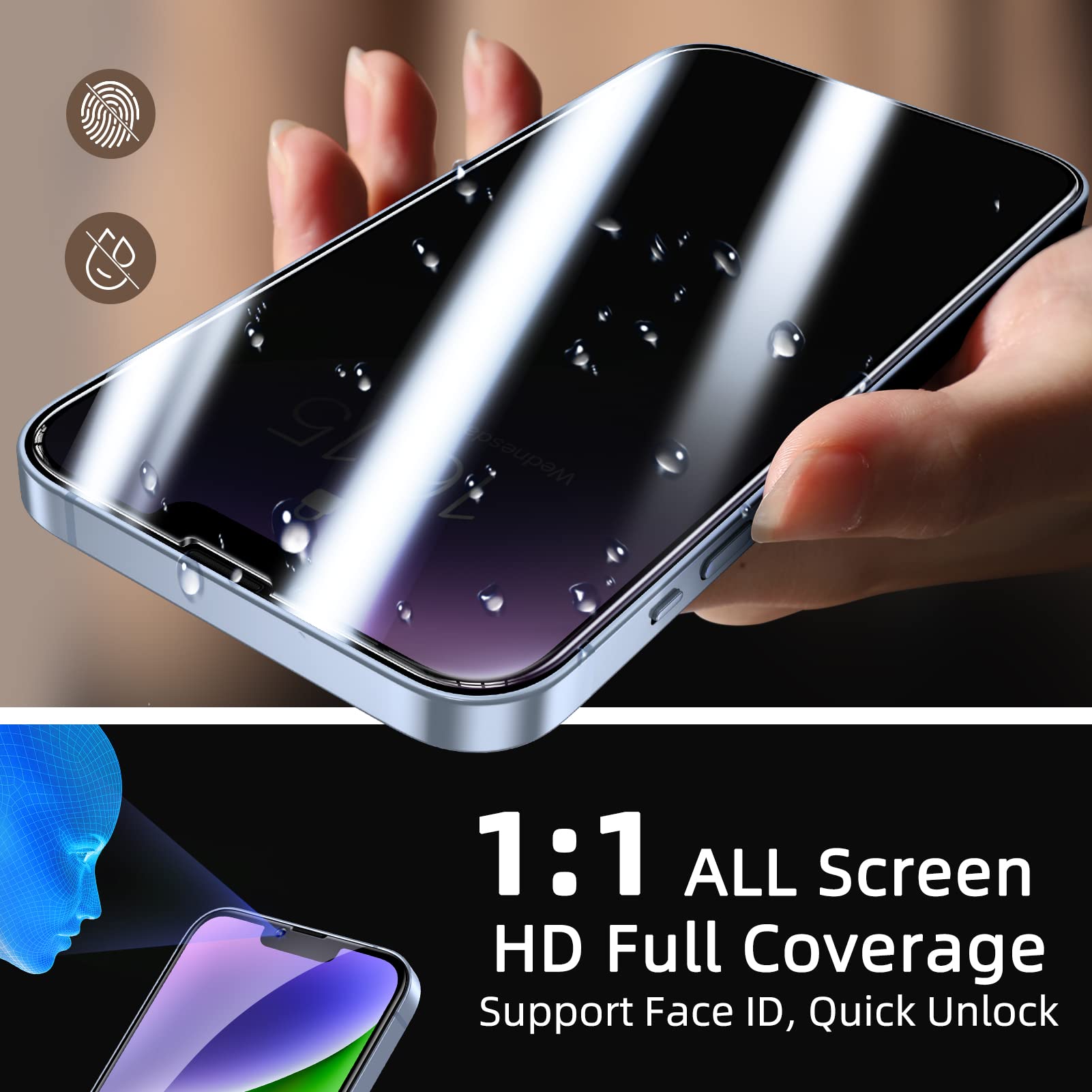 Ruwa Guard: Privacy Screen Protector for iPhone 13/14 - Small Enterprise