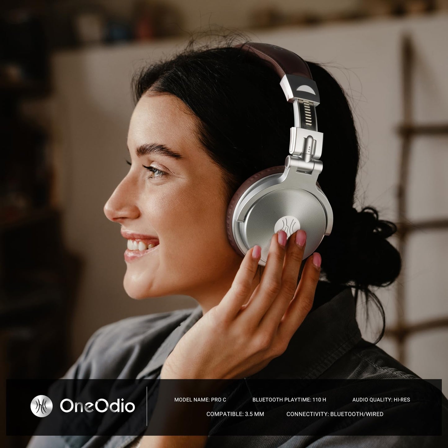 OneOdio ProC: 110Hr Bluetooth Foldable Bass Headset