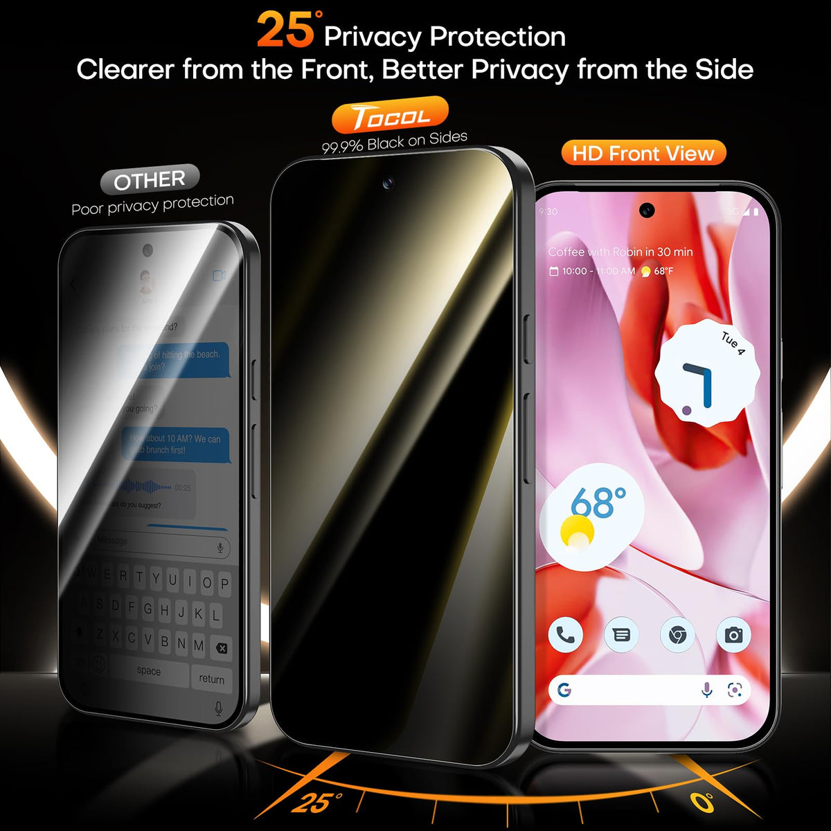 TOCOL for Pixel 10 Pro XL Screen Protector