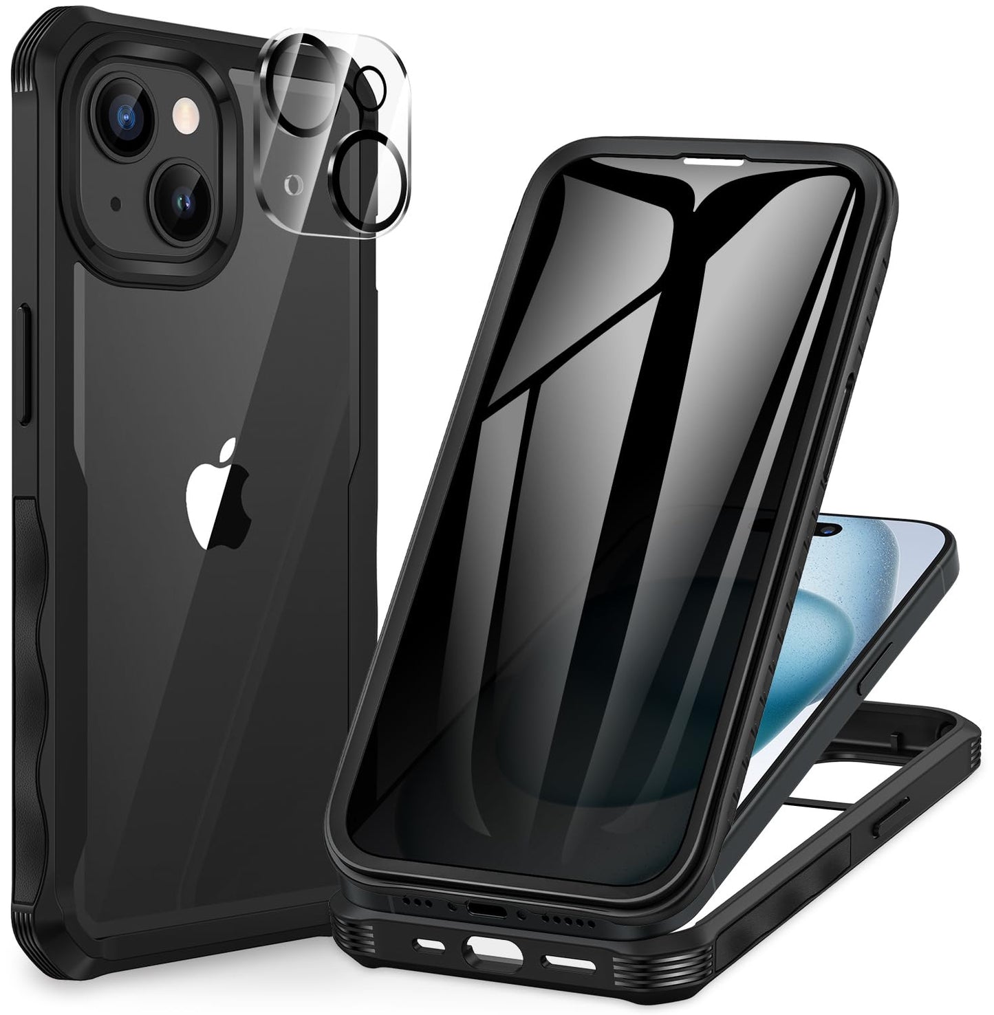 CENHUFO Privacy iPhone 14/13 Case with Glass Protector