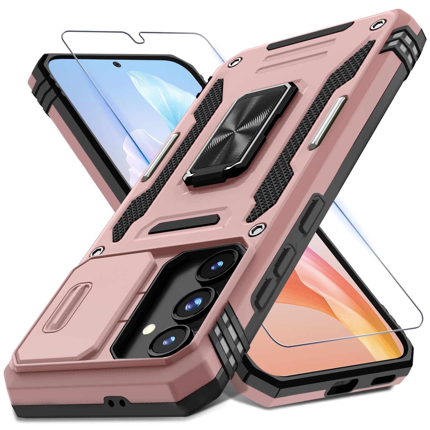 ###DEERLAMN Galaxy A17 Case with Slide Cover-Black