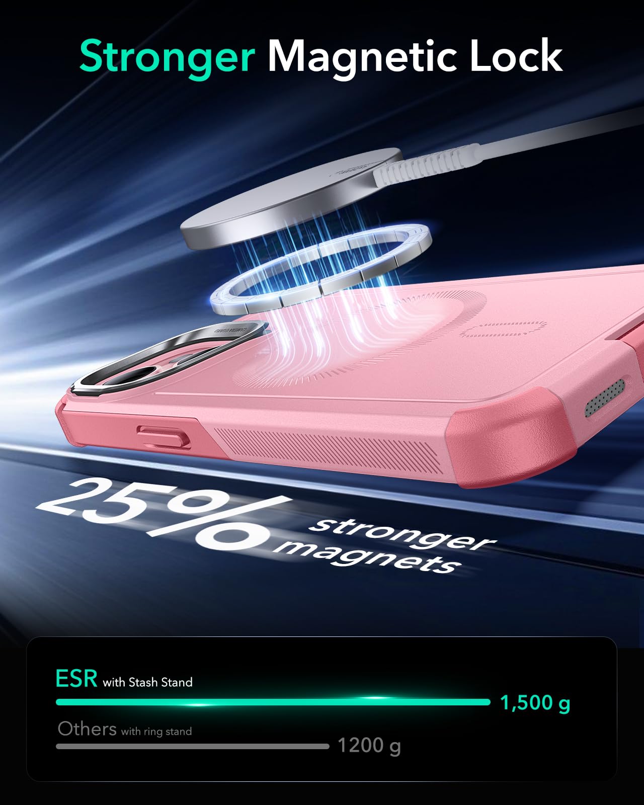 ESR Air Armor: Clear Black Military-Grade iPhone Case