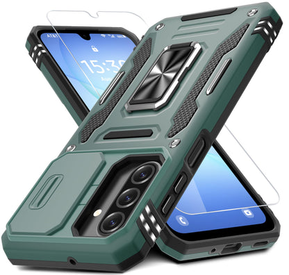 ###DEERLAMN Galaxy A17 Case with Slide Cover-Black