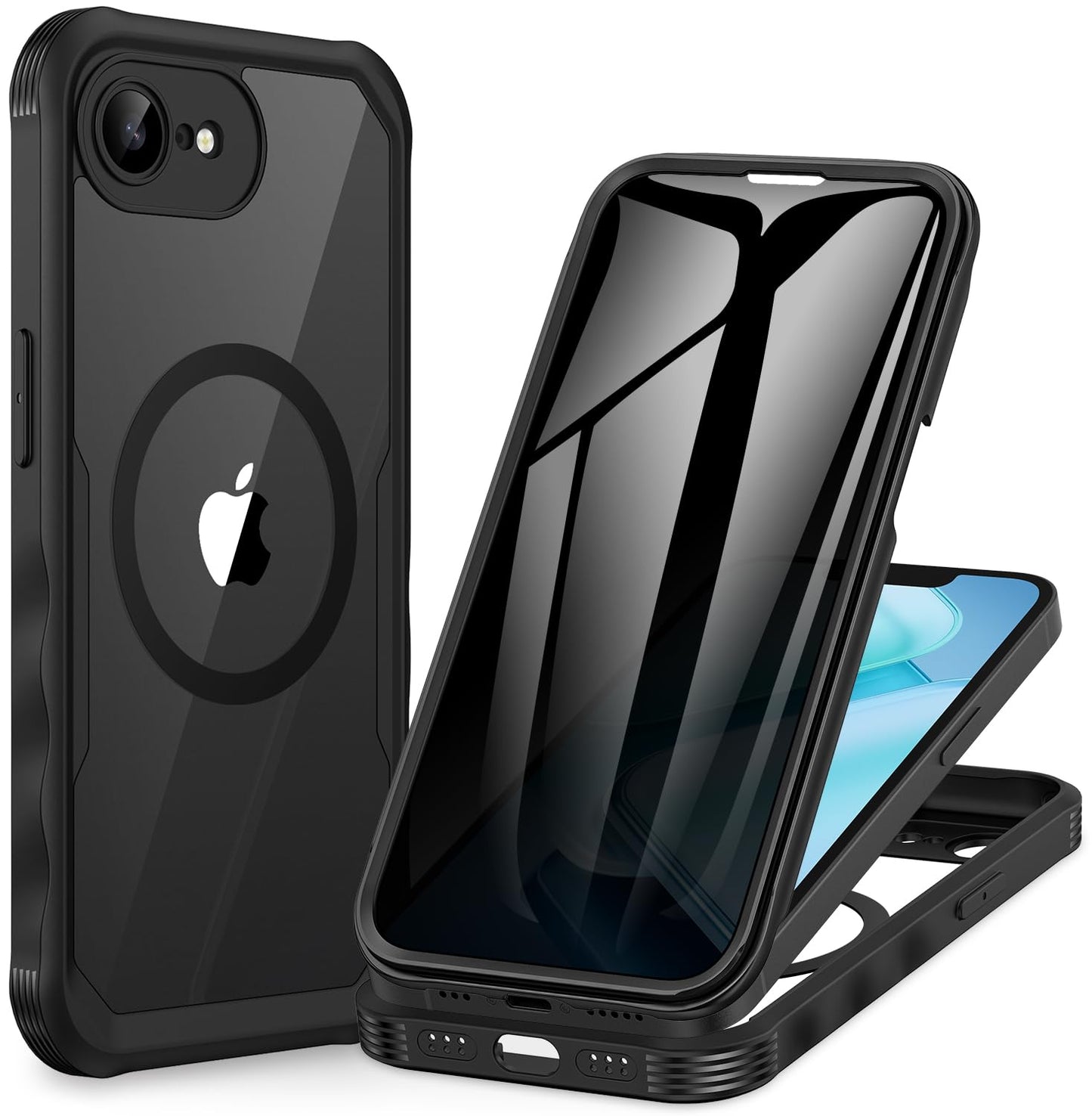 CENHUFO Privacy iPhone 14/13 Case with Glass Protector