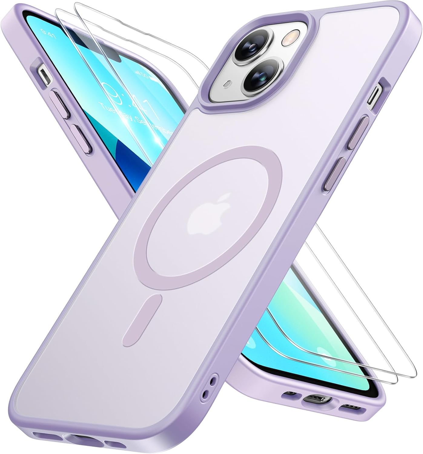 Miracase Magnetic iPhone 14 Case with Protectors