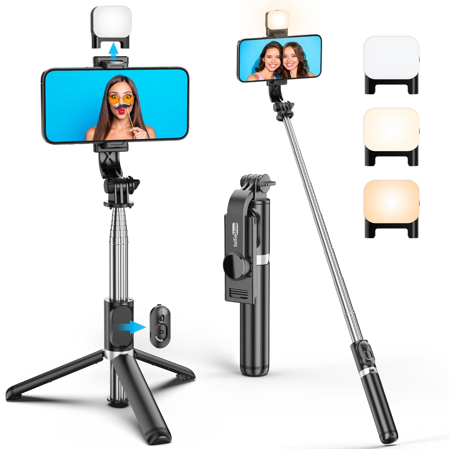 SelfieStickPro 41 with wireless remote and tripod stand for all phone models. - Small Enterprise