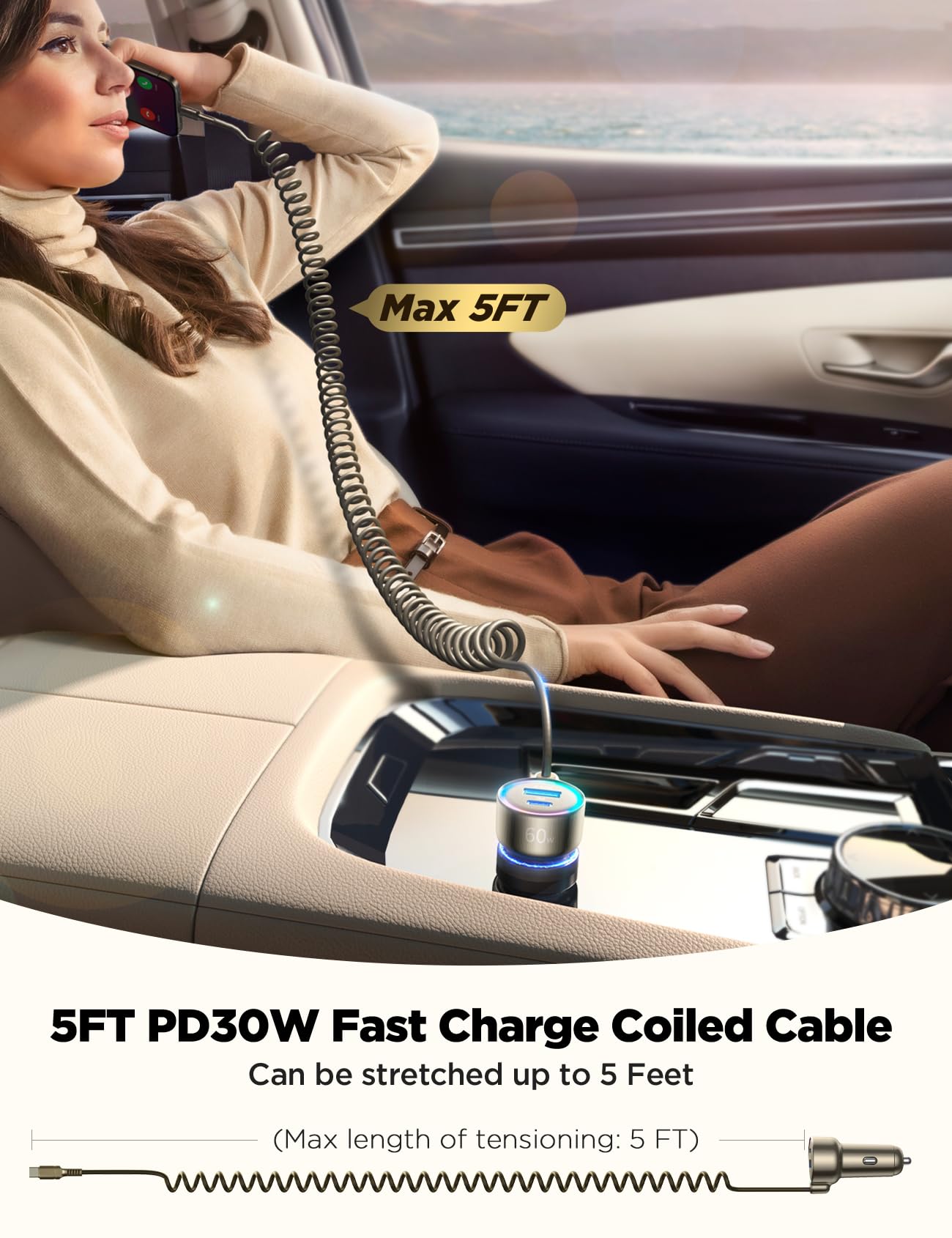 TurboCharge 72W Car Adapter: iPhone & Galaxy Ready!