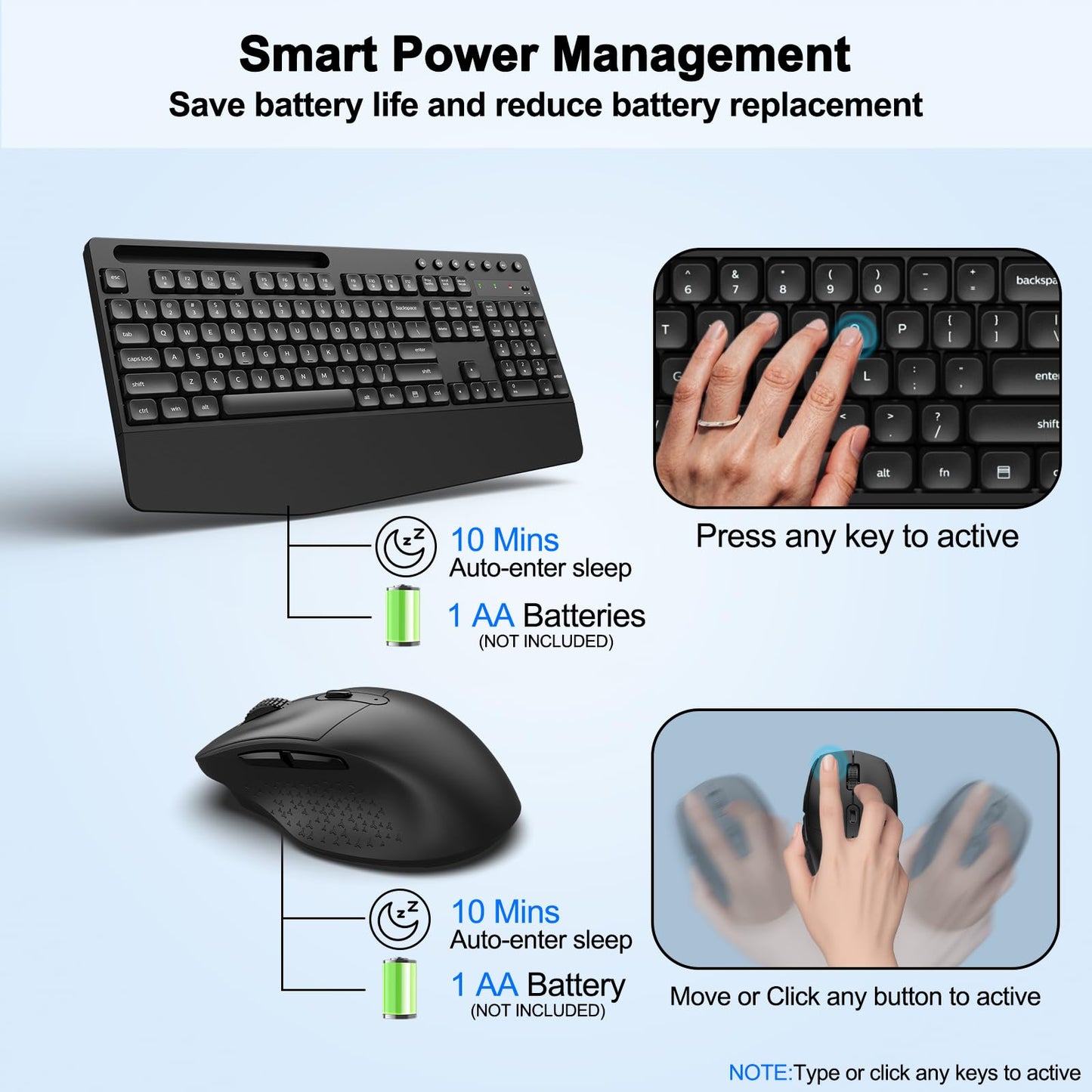 ErgoWave Duo: Wireless Keyboard & Mouse Set