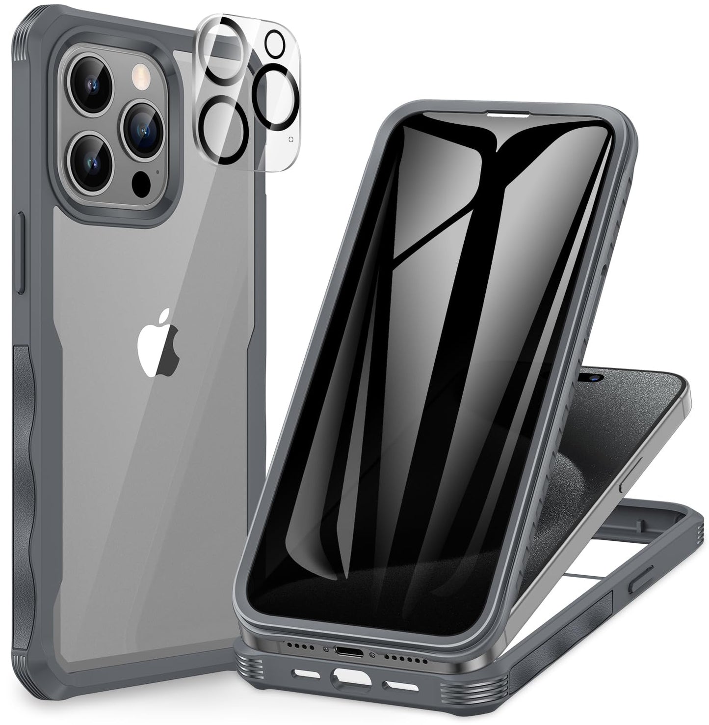 CENHUFO Privacy iPhone 14/13 Case with Glass Protector