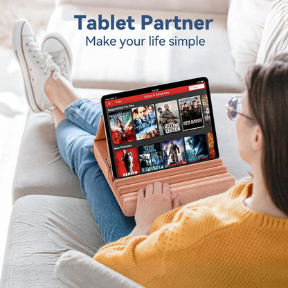 FoldMate: Versatile Tablet Pillow Stand with Pocket