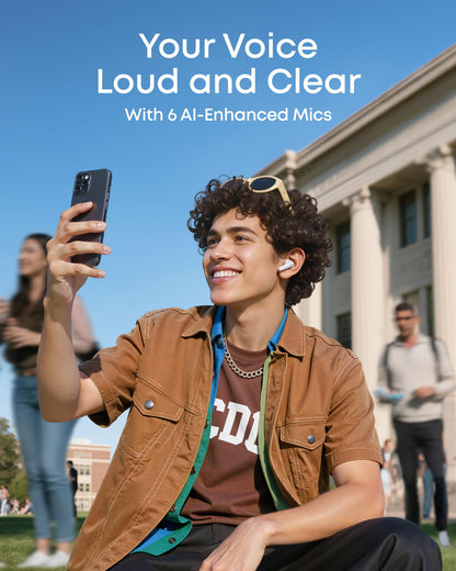 Soundcore P31i by Anker, Real-Time Adaptive Noise Cancelling, Hi-Res Sound, Translation Earbuds, 50H Playtime, Wireless Earbuds, Bluetooth Earphones, Spatial Audio, Fast Charging, IP55 (Black)