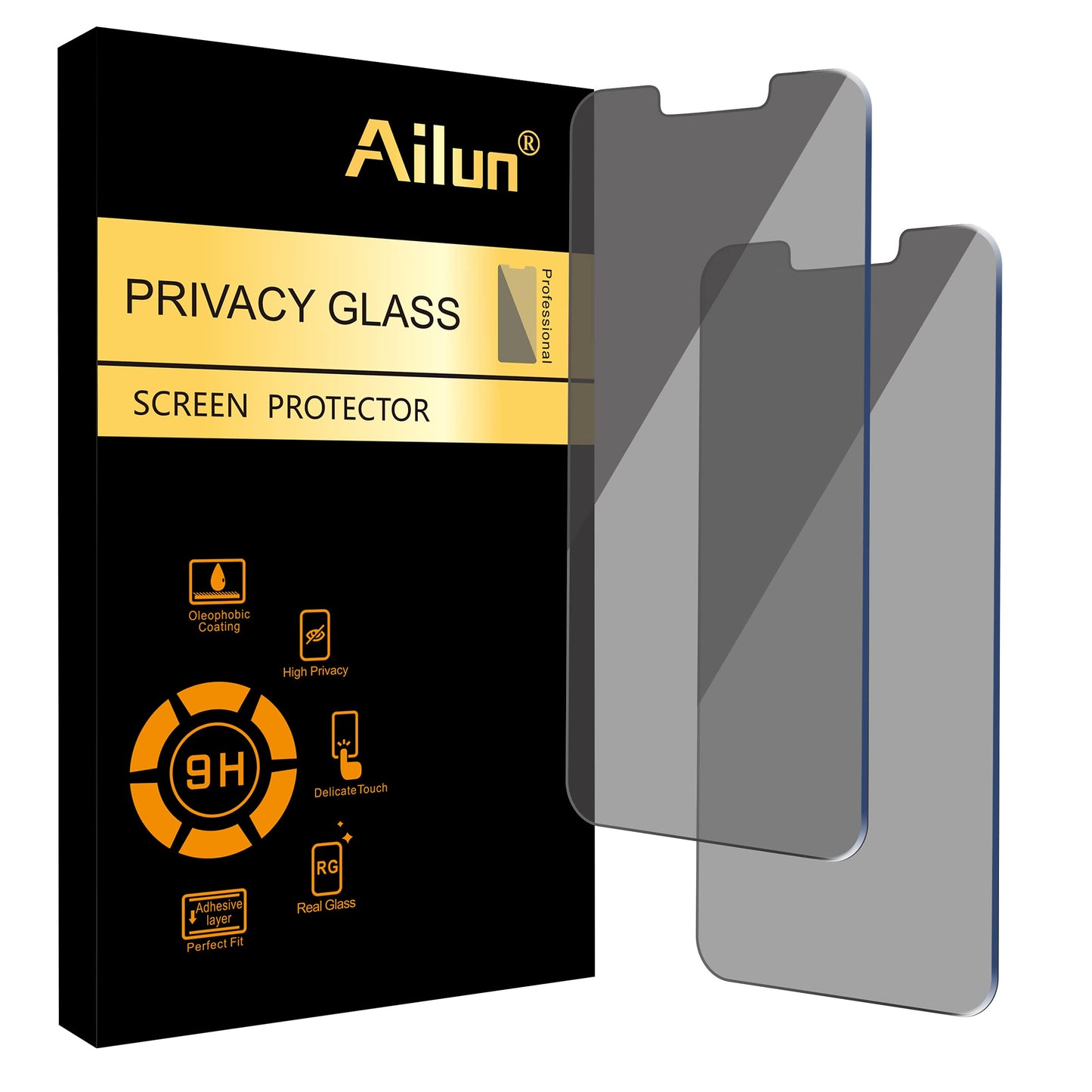 Ailun iPhone Privacy Glass 3-Pack - 6.1 Security - Small Enterprise