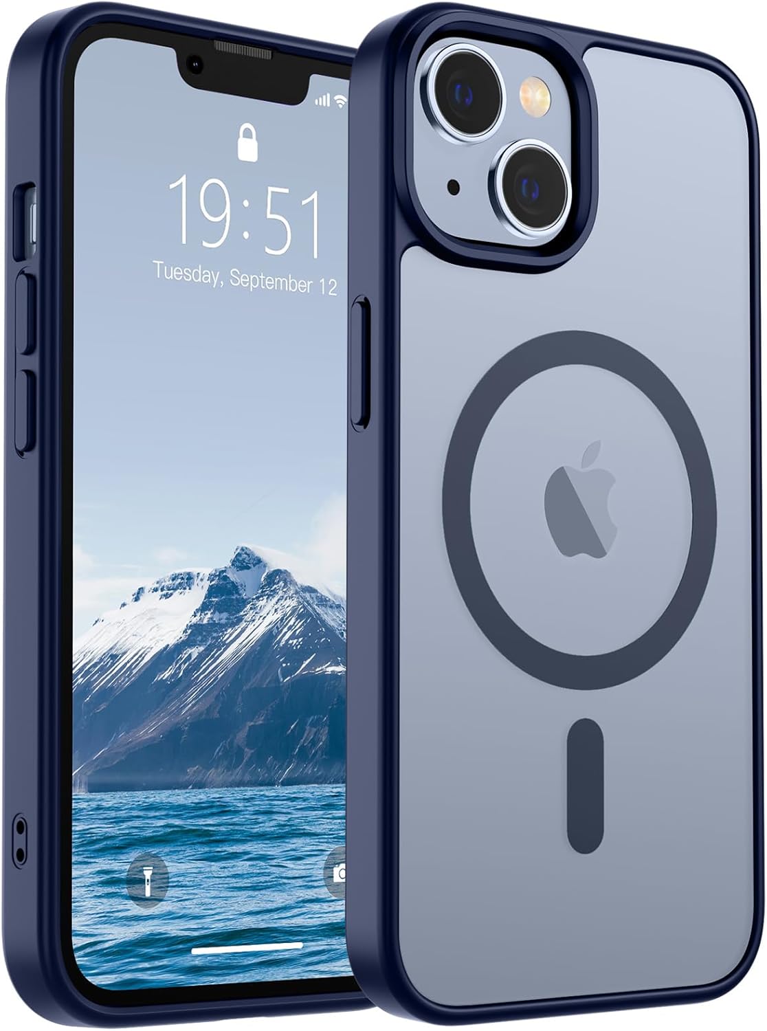 SUPFINE Magnetic for iPhone SE Case 2022 (3rd)/2020 (2nd), iPhone 8 Case (Compatible with MagSafe) (Military Grade Drop Protection) Translucent Matte Phone Cover,Black