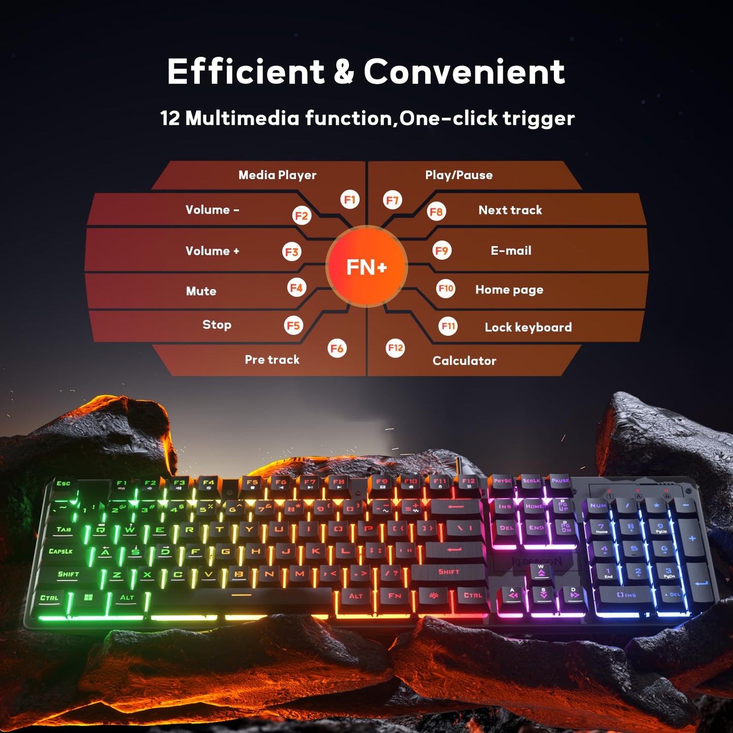 Redragon K521X: RGB Gamer's Mechanical-Feel Keyboard