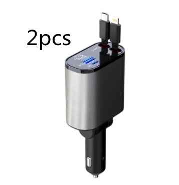 100W Metal Car Charger USB & Type-C Fast Adapter