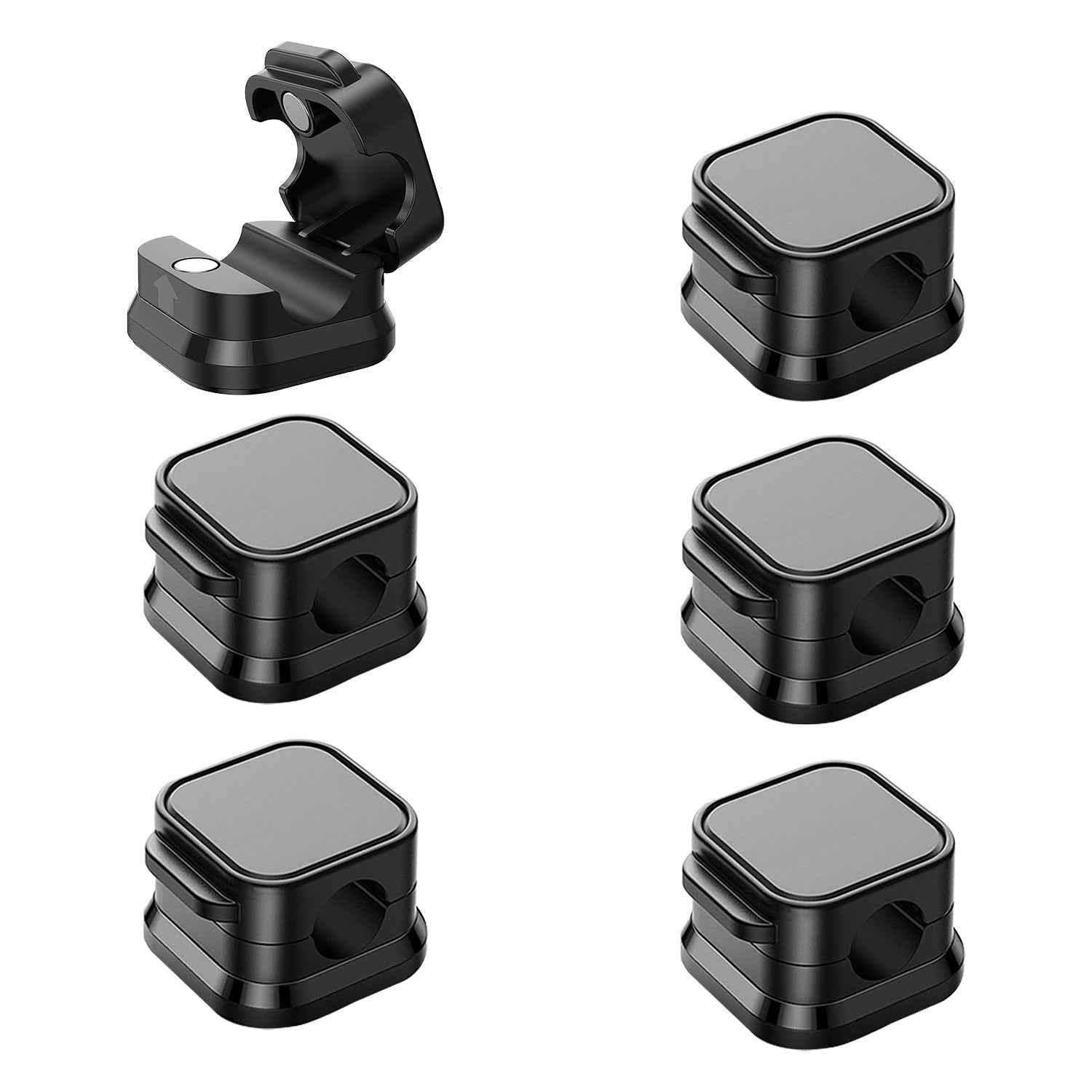 6 Pack Magnetic Cable Clips Cord Organizer Holders