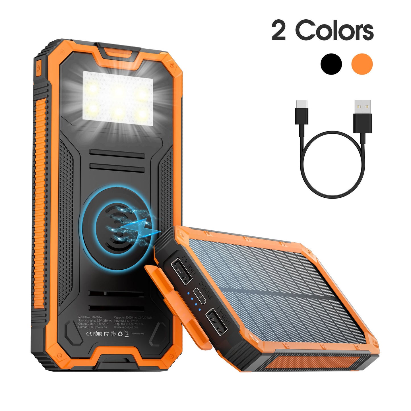 Outdoor Waterproof Wireless Charger Solar Charging Unit
