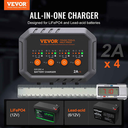 VEVOR 8-Amp Smart Battery Charger & Maintainer
