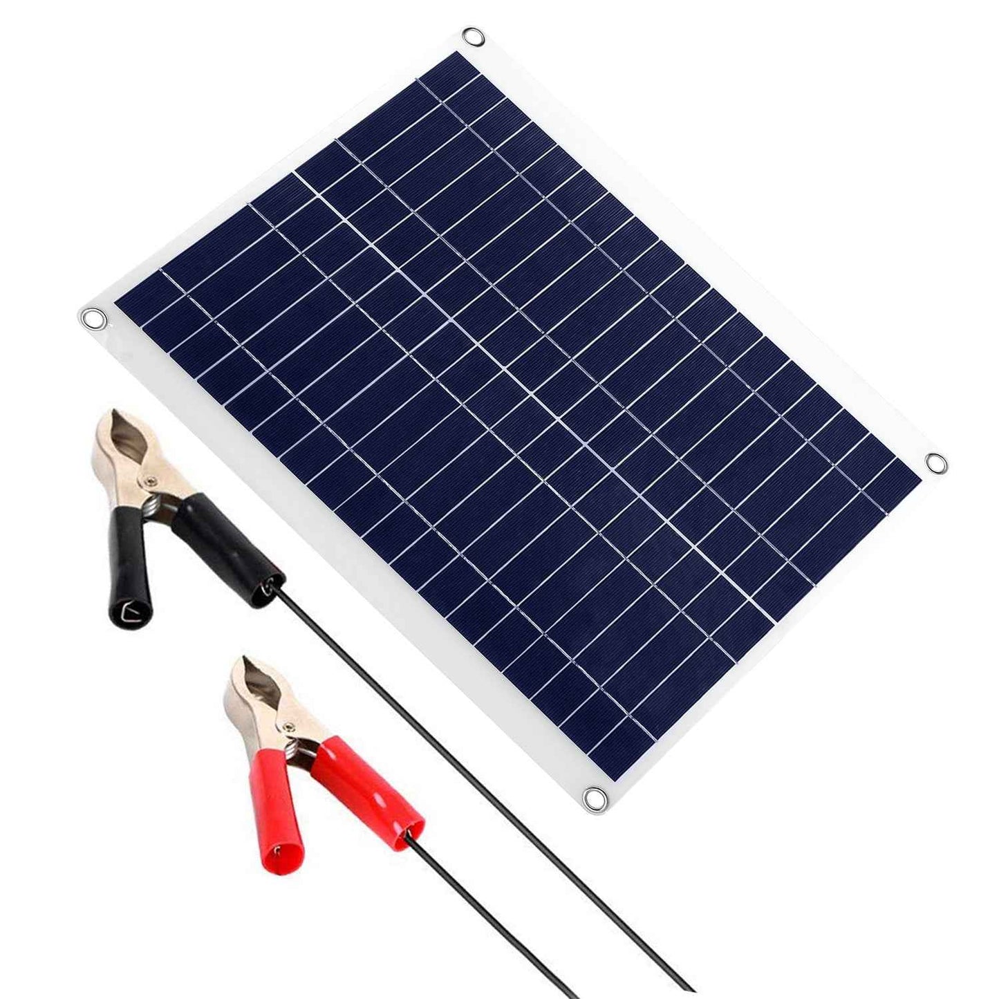 25W 12V Solar Panel Charger, Dual USB, IP68 for Car/RV