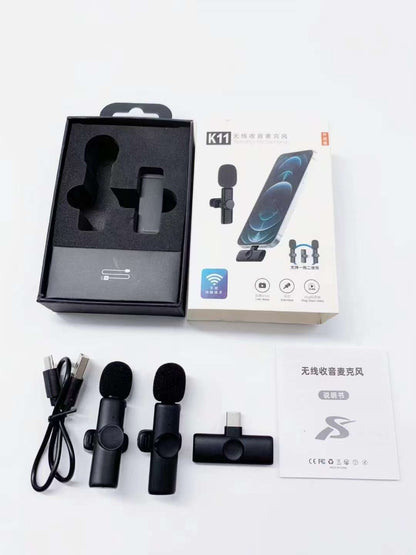 Collar Clip Microphone Outdoor Video Recording Wireless Microphone