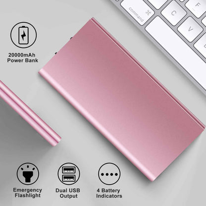 Ultra-thin 20000mAh Dual USB Power Bank