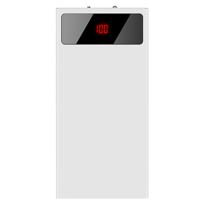 1Pc 20000mAh Power Bank Ultra-thin Phone Charger Dual USB Port Flashlight Battery Remain Display