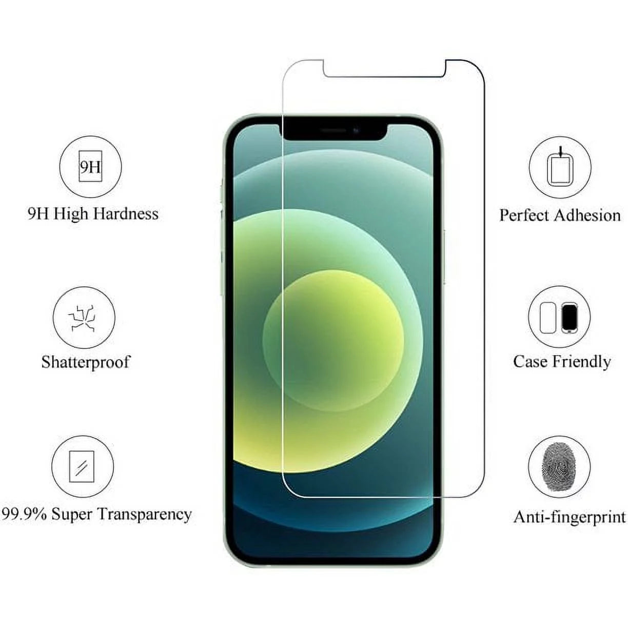Tempered Glass Screen Protector for Iphone 13 Pro Max, 3 Tempered Glass with 3 Camera Glass Lens Cover Flim [Case Friendly][Scratch-Resistant]
