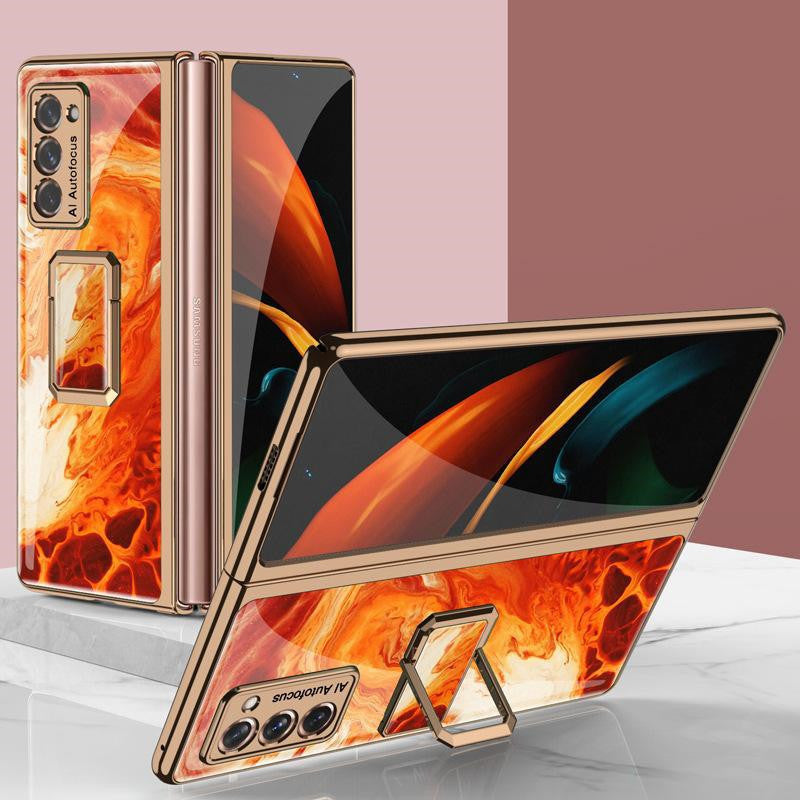 Folding Vertical Clock Phone Case Full Inclusive Personality Male - Small Enterprise