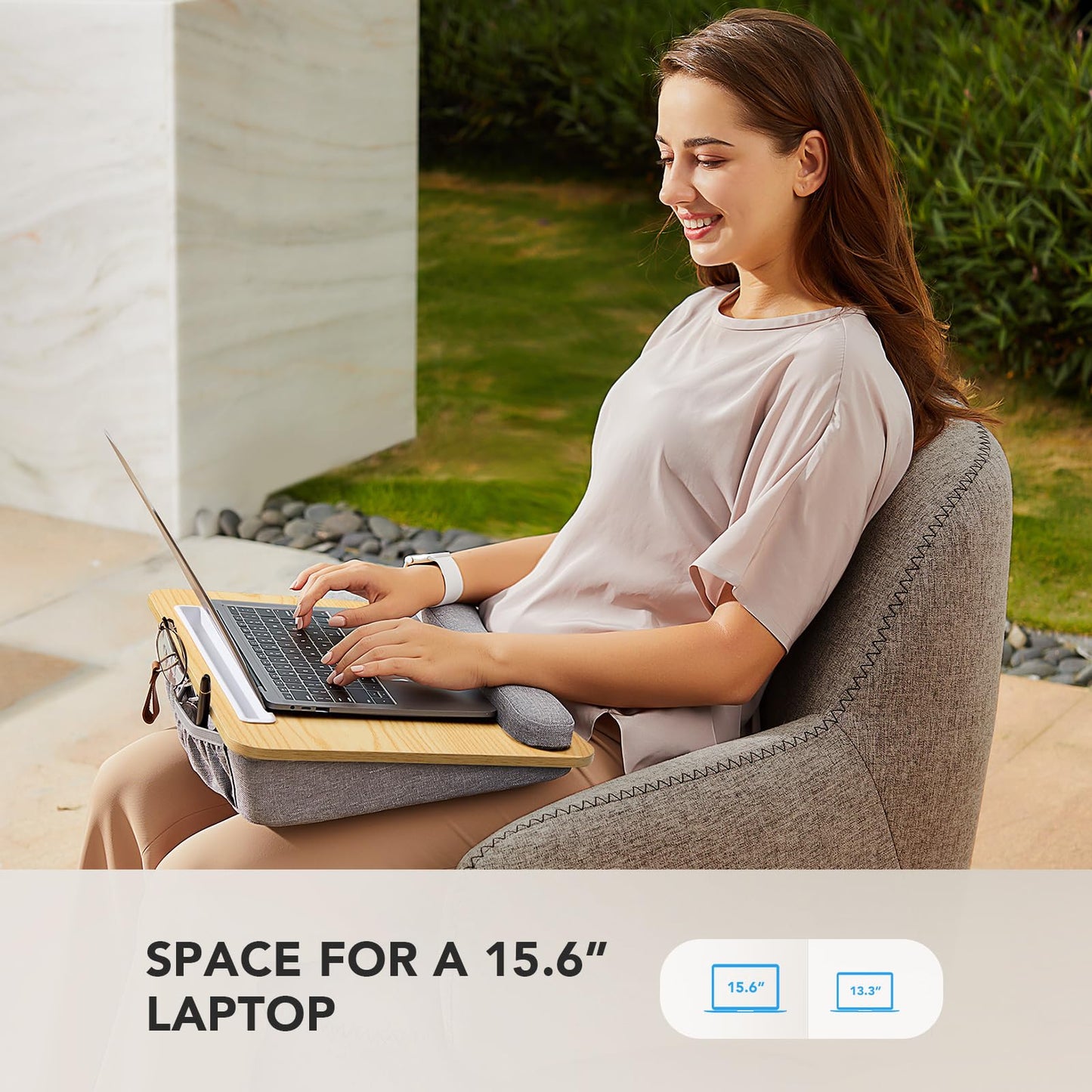 CushyLap Desk: Portable Laptop Stand & Storage
