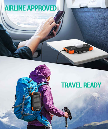 BLAVOR Solar Power Bank 10,000mAh Wireless Charger