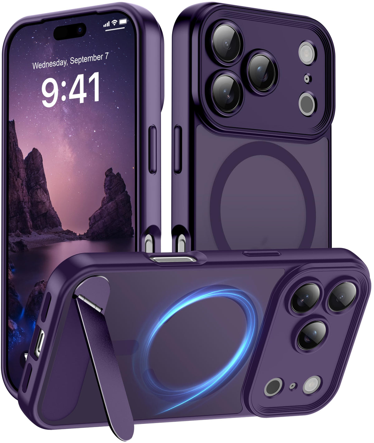 for Google Pixel 11/Pixel 11 Pro Case, Built-in Stand, Black