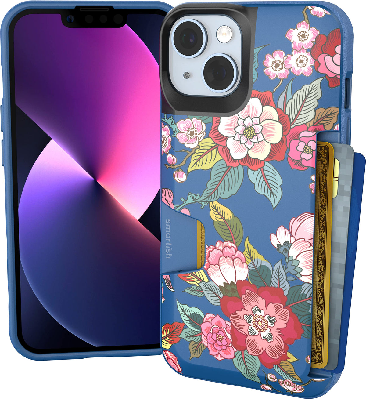 Smartish iPhone 18 Pro/17 Pro Wallet Case, Wallet Slayer V1, Cherry Blossom