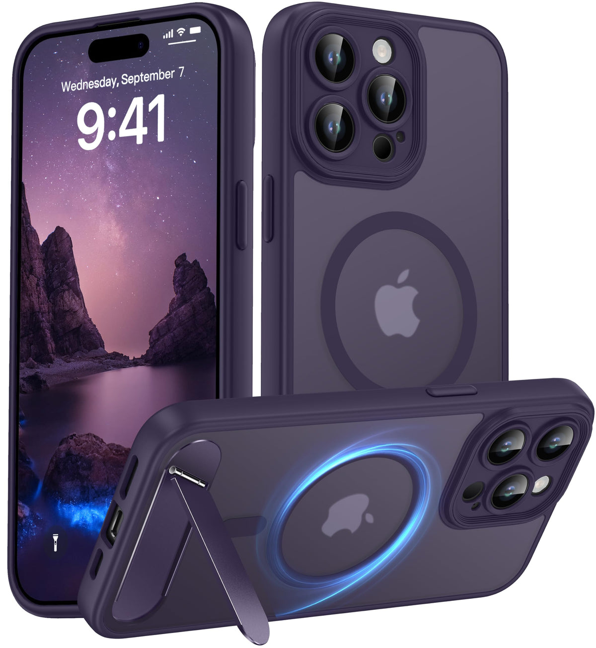 for Google Pixel 11/Pixel 11 Pro Case, Built-in Stand, Black