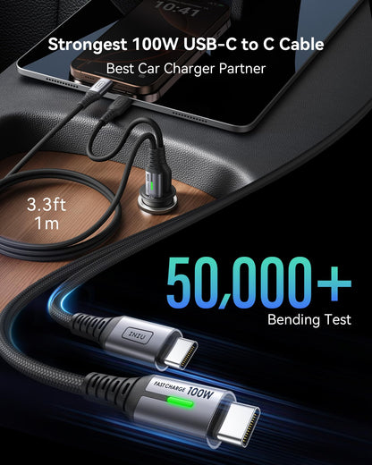INIU 60W Turbo Car Charger: Fast Charge Adapter +
