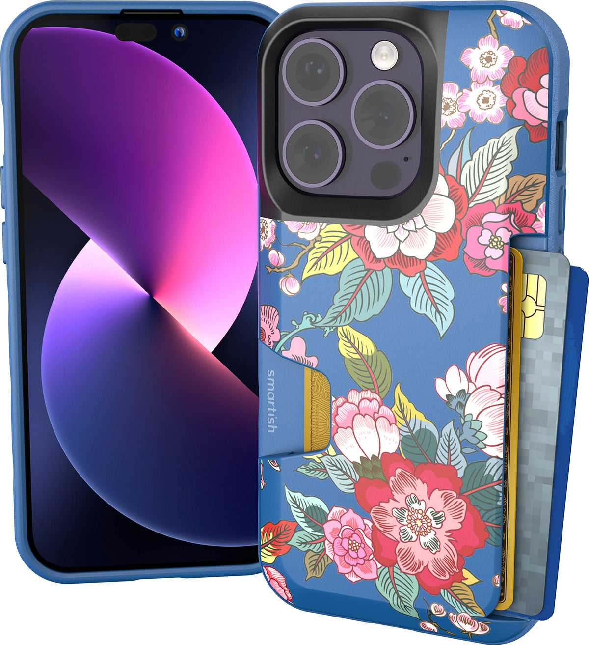 Smartish iPhone 18 Pro/17 Pro Wallet Case, Wallet Slayer V1, Cherry Blossom