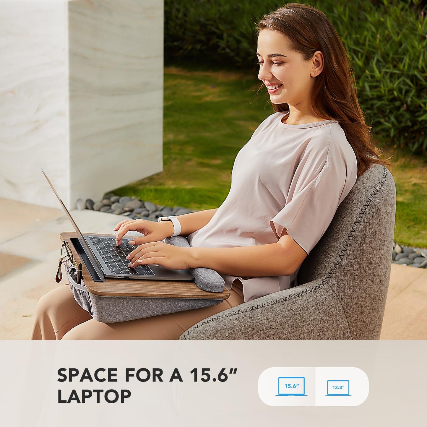 CushyLap Desk: Portable Laptop Stand & Storage