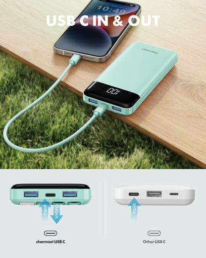 TravelMax 10K: Slim Power Bank w/ Built-in Cables - Small Enterprise