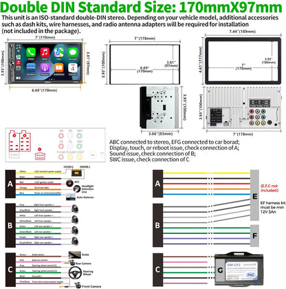 QLEDSync 7 Car Stereo: Wireless CarPlay & Android